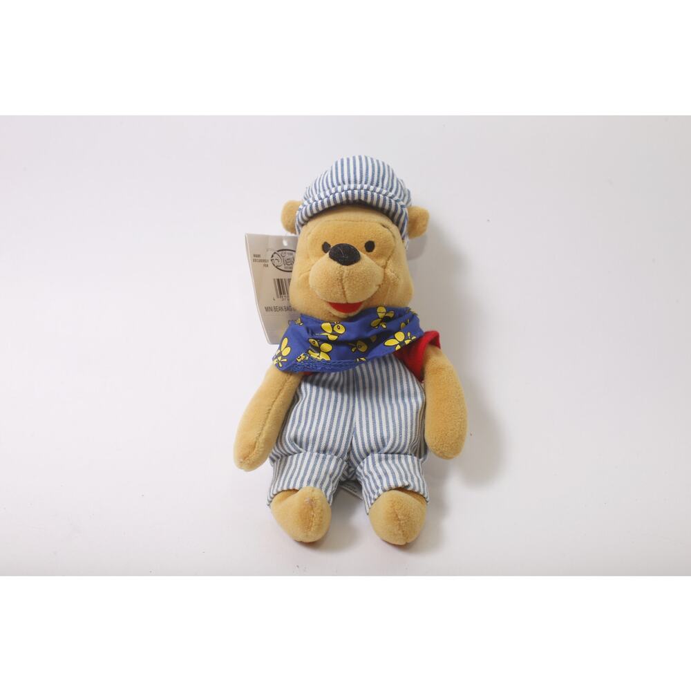 Disney Store Choo Choo Pooh Mini Bean Bag, Stuffed Animal Cartoon ~260128-WH 927